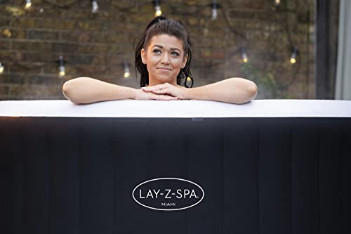 Bestway LAY-Z-SPA Miami AirJet™ Whirlpool, 180 x 66 cm, 2-4 Personen, rund, schwarz